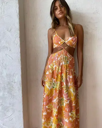 Issy Citrus Dress in Aloha Print Size 12