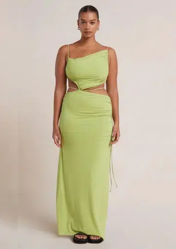 Bec & Bridge Dilkon Maxi Dress Lime Green Size 8