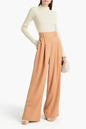 Dion Lee Pleated Canvas Wide Leg Pants Peach Size 6