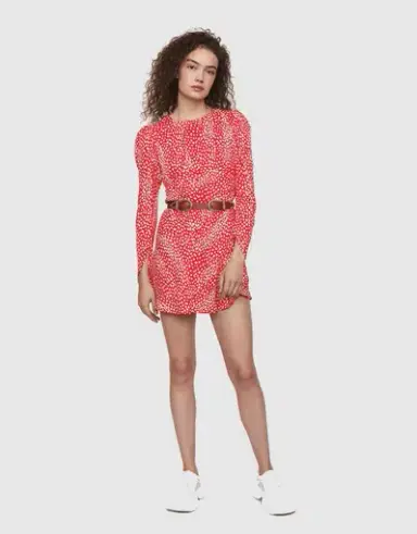 Maje Romie Rouge Dress Leopard Print Size 10