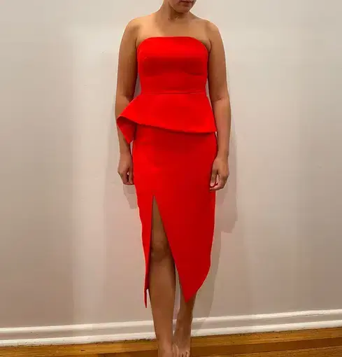 Sheike Strapless Dress Red Size 10