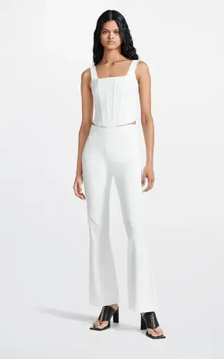 Dion Lee Pointelle Corset Top in Ivory