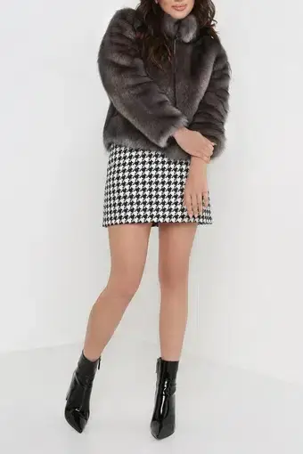 Unreal Fur Fur Delish Jacket Grey Size S