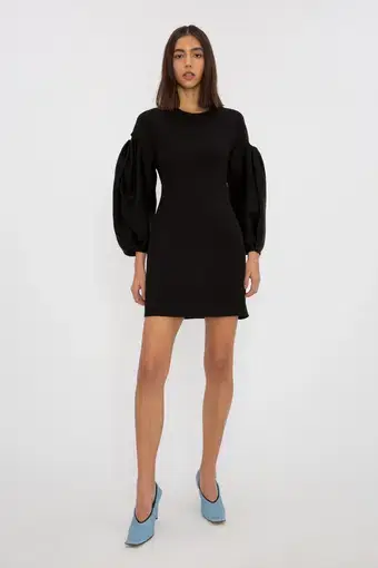 Bianca Spender Black Triacetate Minuta Dress Size 8