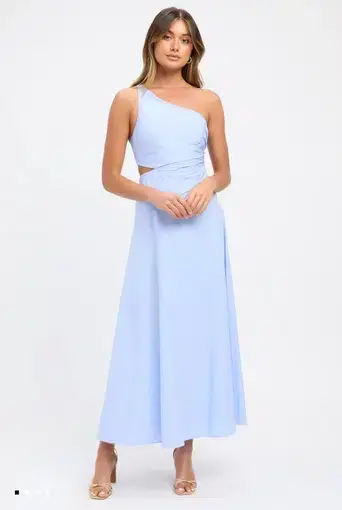 Kookai Poplin One Shoulder Dress Blue Size 10
