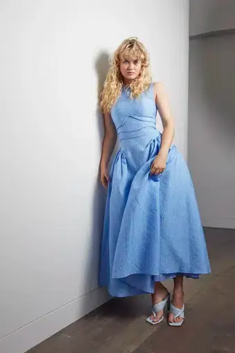 Rachel Gilbert Sophia Dress Blue Size 8