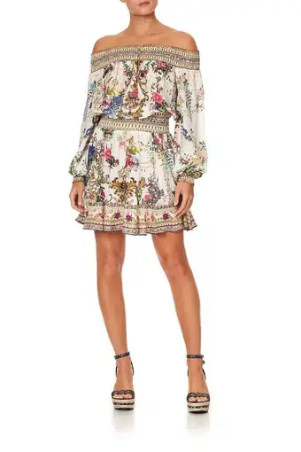 Camilla By The Meadow Off Shoulder Short Dress Print Size M
