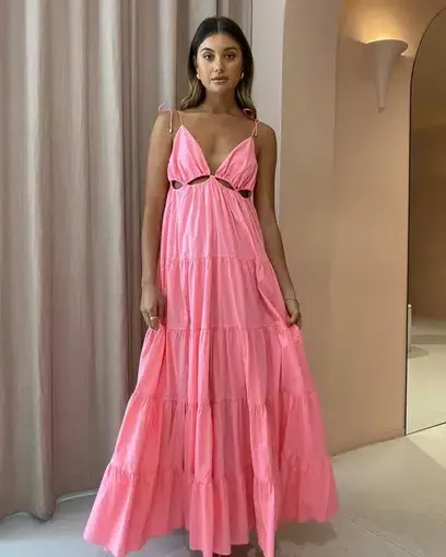 Steele Camellia Dress Pink Size 8 