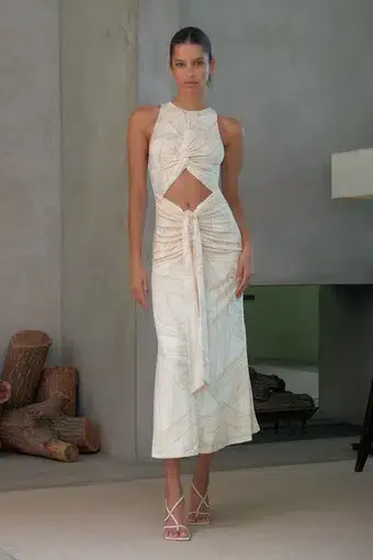 Misha Thalia Midi Dress Print Size 12