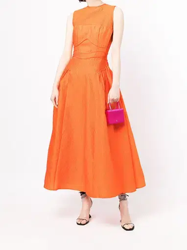 Rachel Gilbert Sophia Dress Orange Size 14