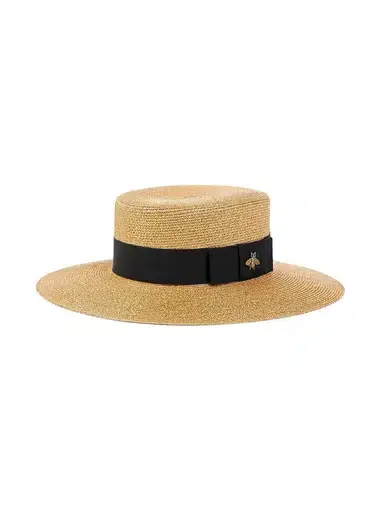 Gucci Bee embellished Boater Hat