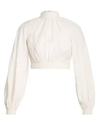 Zimmermann High Collar Blouse and Skirt Set White Size 8