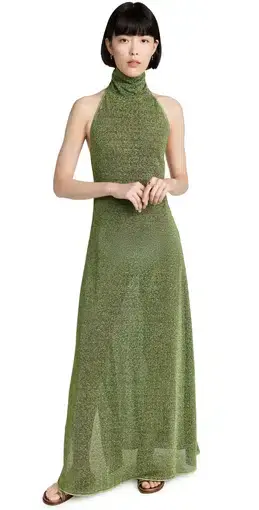 Oseree Lumiere Turtleneck Dress Green Size S
