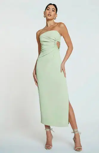 By Johnny Selena Strapless Dress Avocado Green Size 8