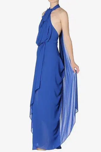 Carla Zampatti Teardrop Gown Blue Size 8