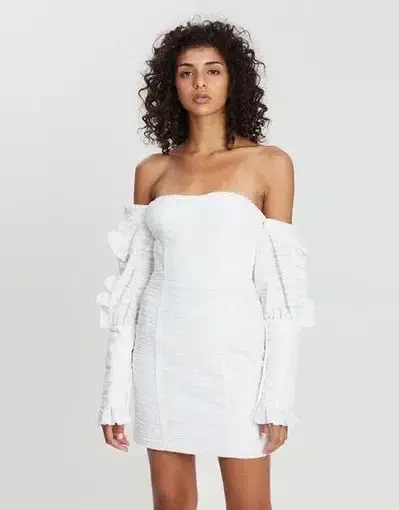 Asilio Asymmetric Mini Dress White Size 8