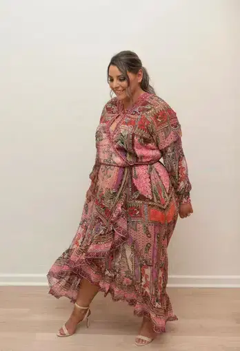 Camilla Wrap Maxi Dress Print Size XL