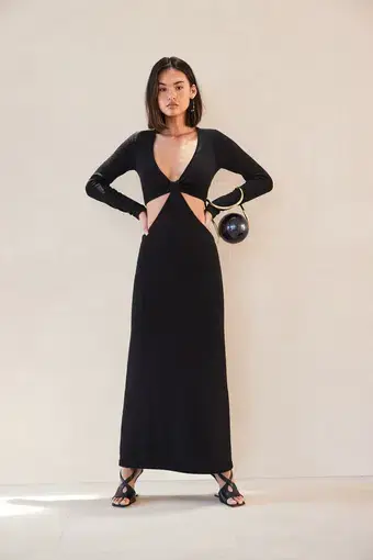 Cult Gaia Jana Knit Dress Black Size S