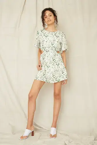Third Form Pressed Flowers Draw Side Tee Dress Floral Size 10