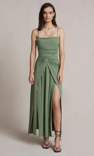 Bec & Bridge Vixen Maxi Dress in Olive Green Size 10