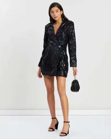 Eliya the Label Victoria Blazer Dress Black Size 10