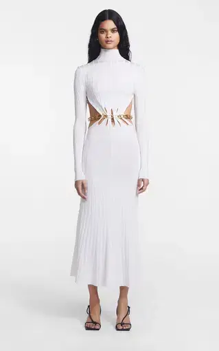 Dion Lee Chain Link LS Dress Ivory Size 6 