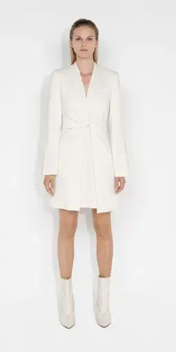 Cue Ivory Twist Front Dress in Ecru Cream Size 10