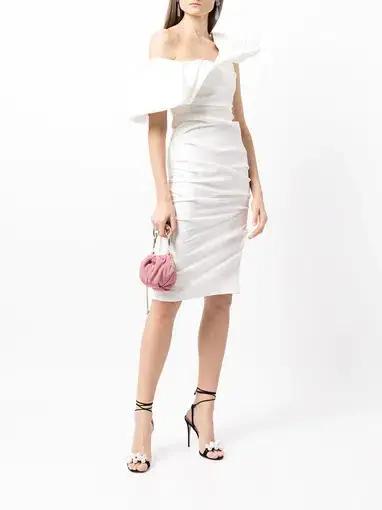 Rachel Gilbert Frey Dress White Size 0