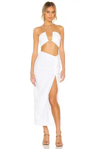 Natalie Rolt Bellini Crop Top and Skirt White Size 6