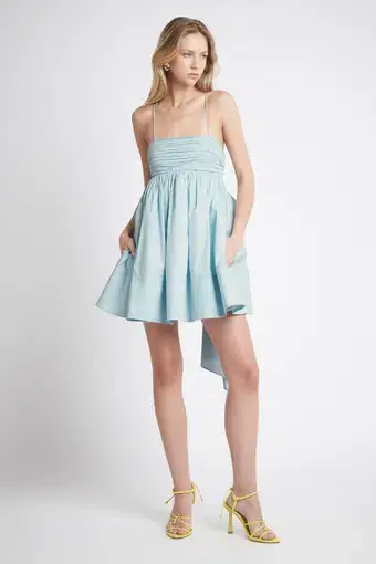 Aje Cantina Mini Bow Back Dress in Ice Blue Size 6