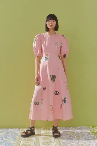 Alemais Cleo Midi Dress Print Size 10