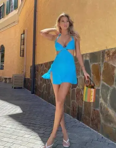 Arcina Ori Capri Mini Dress Blue Size 8