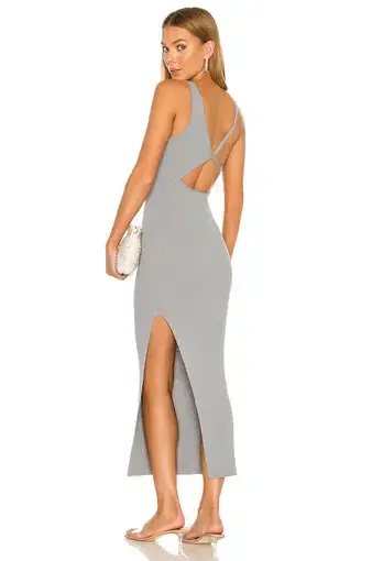 Bec & Bridge Harper Knit Asymmetric Dress Storm Grey Size 10
