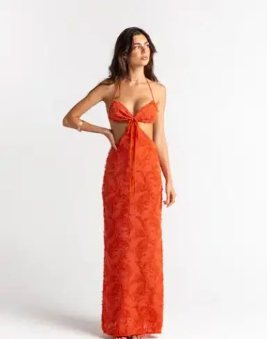 Arcina Ori Kara Dress Orange Size XS