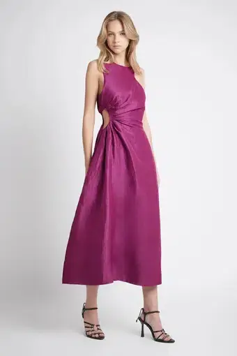 Aje Chateau Cut Out Dress Fuchsia Pink Size 6
