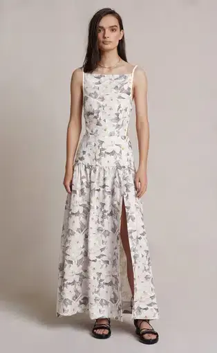 Bec & Bridge Gardenia Linen Maxi Dress Print Size 8