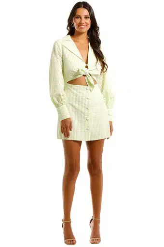 Alice McCall Her Story Mini Dress Green Check Size 6
