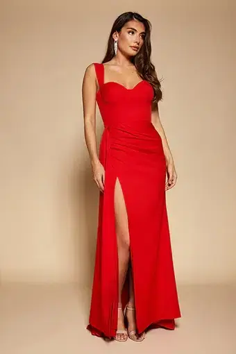 Jarlo London Melody Sweetheart Dress Red Size 8 