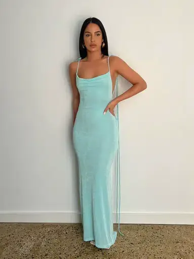 Mélani the Label Cristina Gown Aqua Size XS