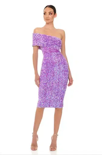 Eliya the Label Alyssa Dress Purple Sequin Size XS