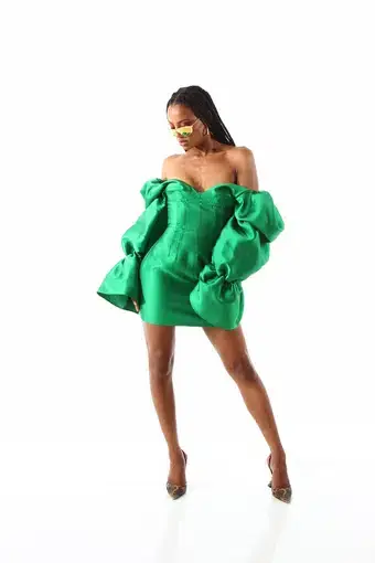 Khirzad Femme Solaro Dress Green Size 8