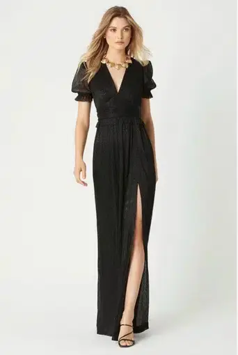 Rebecca Vallance The Luna Shortsleeve Gown Black Size 8