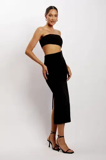 Meshki Diana Cut Out Midi Dress Black Size 10 
