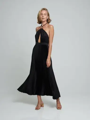 L'Idee Reveil Gown Black Size 10