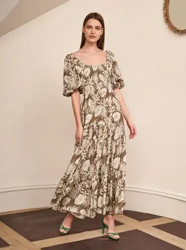 La Ligne Pyper Dress in Sage Green Floral Print Size M