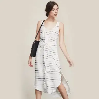 Reformation Ece Dress Stripe Print Size 6