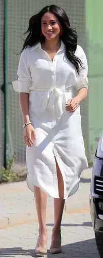 Hannah Lavery Tencel Shirt Dress White Size 14