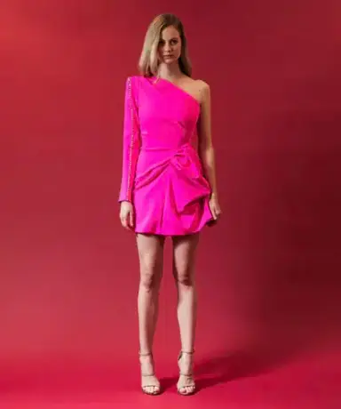 Meraki Izar Neon Dress Pink Size 8