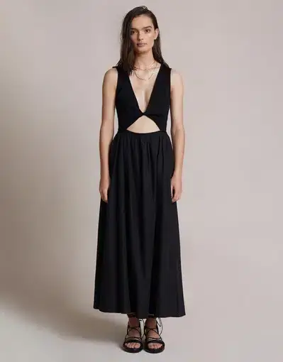 Bec & Bridge Reevis Midi Dress Black Size 8