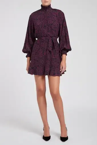 Rebecca Vallance Mazie Mini Dress Print Size 10